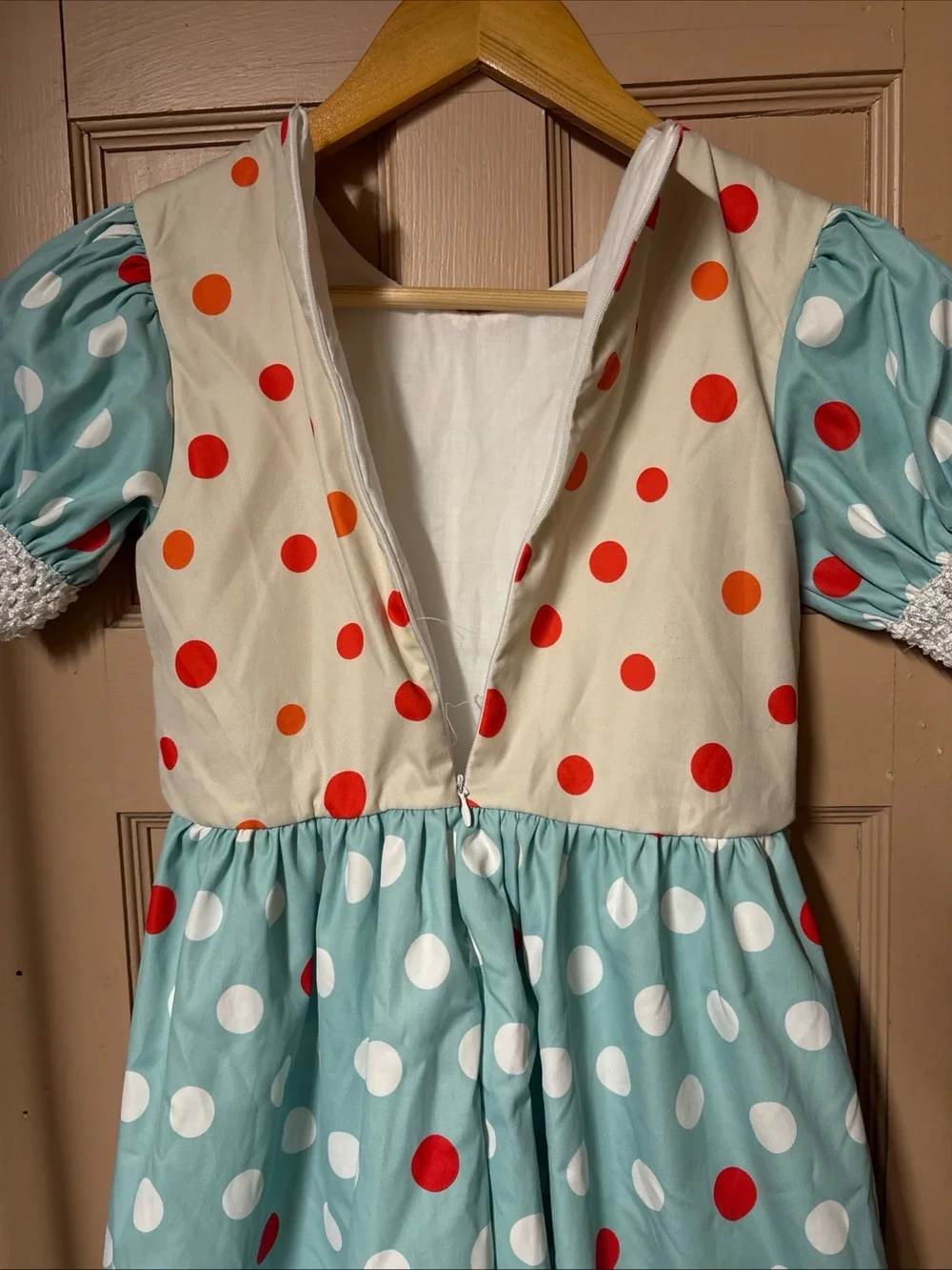 Joketiger Girls Size 8 Short Sleeve Dress Halloween Christmas Polka Dots Party